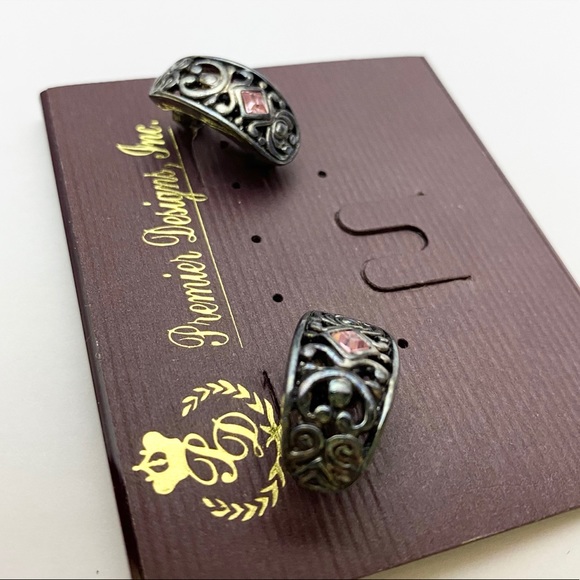 Premier Designs Valerie Crystal Clip-on Convert Pierced Earrings - Picture 8 of 13